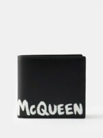 ALEXANDER MCQUEEN Graffiti Logo Bi-Fold Wallet Black/White