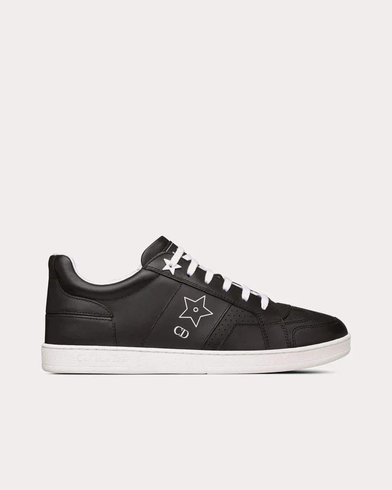 38 - 39 DIOR Star Sneaker Black Calfskin Leather - Imagen 1