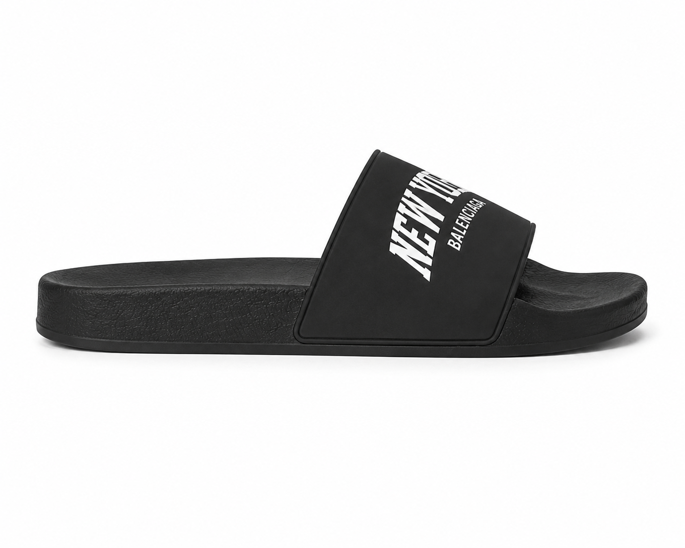 BFDFD353-EAAA-4FD6-83A3-C0AE12EC918A BALENCIAGA Black New York Slides - Imagen 1