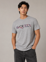 Camiseta Alexander McQueen Logo Grey - Imagen 2