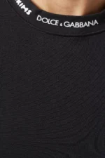 DOLCE & GABBANA X SKIMS Cotton Jersey Mock Neck Tank - Imagen 3