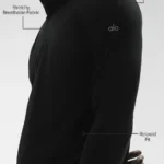 alo sweater 1/4 zip black