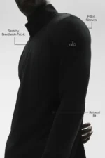 alo sweater 1/4 zip black