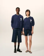 Ami Paris Cardigan Blue - Imagen 2