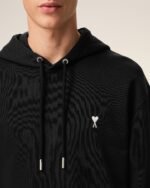 Ami Paris Hoodie Black - Imagen 2