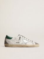 Golden Goose Super-Star White Green Silver